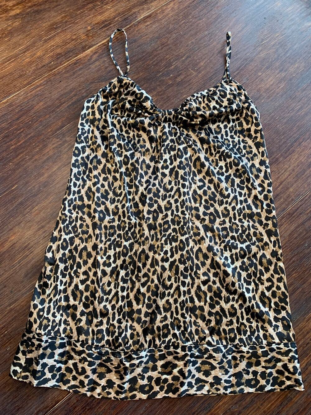 Vintage Victoria’s Secret Leopard Satin Slip Dress